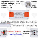 alimentation led ultra fine 12v 24v 12w 120w blanc vis moderne