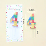 bougies anniversaire chiffres couleurs brique construction rouge jaune bleu vert ludique piquet