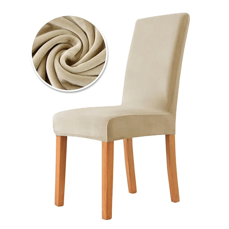 housse chaise velours moderne vert foncé gris clair adhésif élasthanne polyester