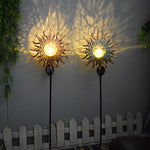 lumière solaire or artisanale étoiles motifs floraux oiseau jardin décoration extérieure