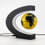 globe magnétique flottant cartographie mondiale led noir bleu doré moderne chambre coucher