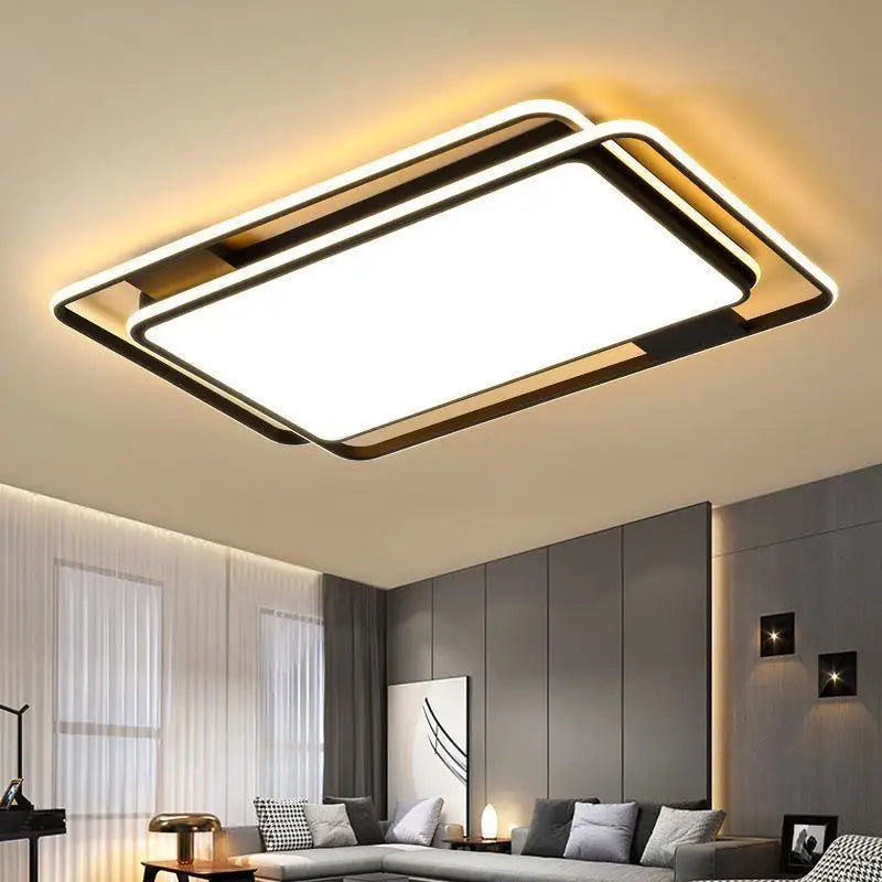 plafonnier led moderne noir blanc doré minimaliste fer salon chambre