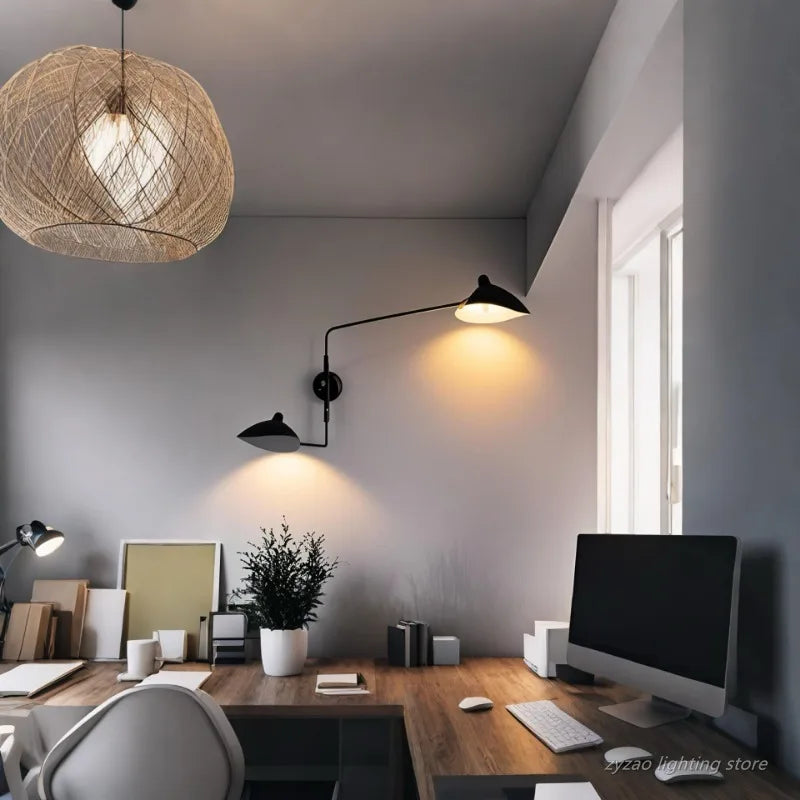 lampe murale moderne noire fixée mur sans LED 90 260V flux 249 2000 lumens