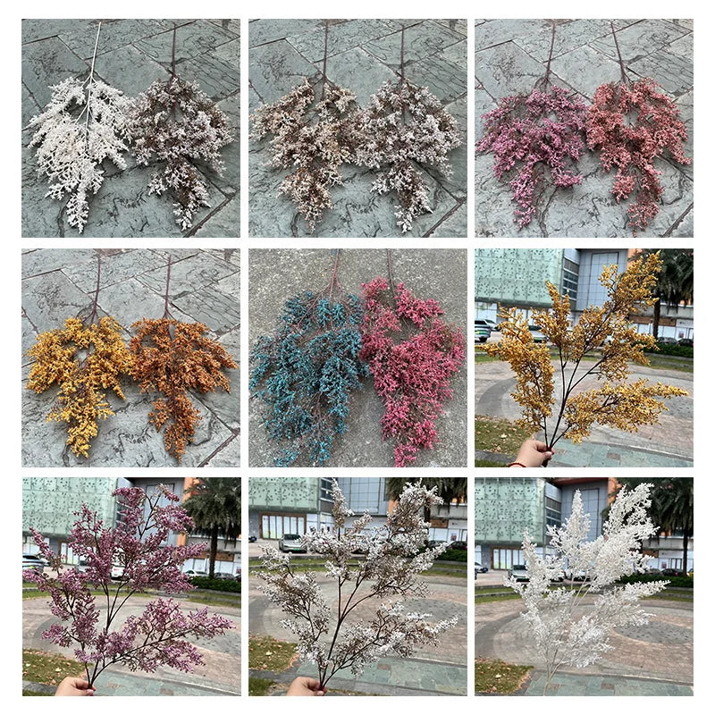 décoration maison branche séchée feuilles naturelles marron jaune violet blanc purextérieur wedding props(home)Decoration