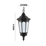 lampe suspendue vintage noire détail métallique chaîne éclairage rétro salon chambre