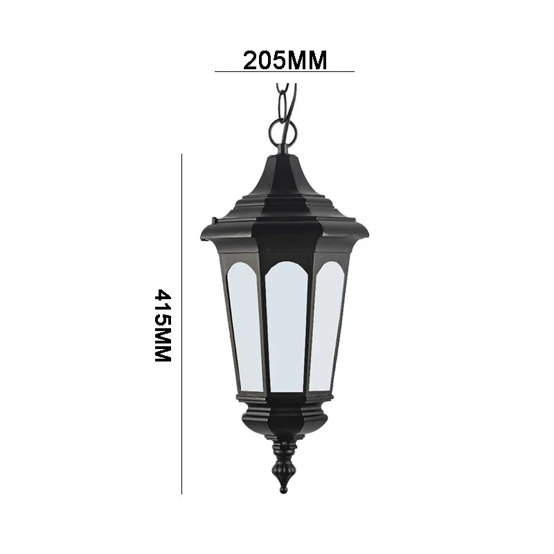 lampe suspendue vintage noire détail métallique chaîne éclairage rétro salon chambre
