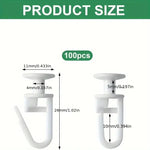 crochets rideau blanc moderne plastique silencieux tringle 100pcs 10pcs 200pcs 20pcs 50pcs