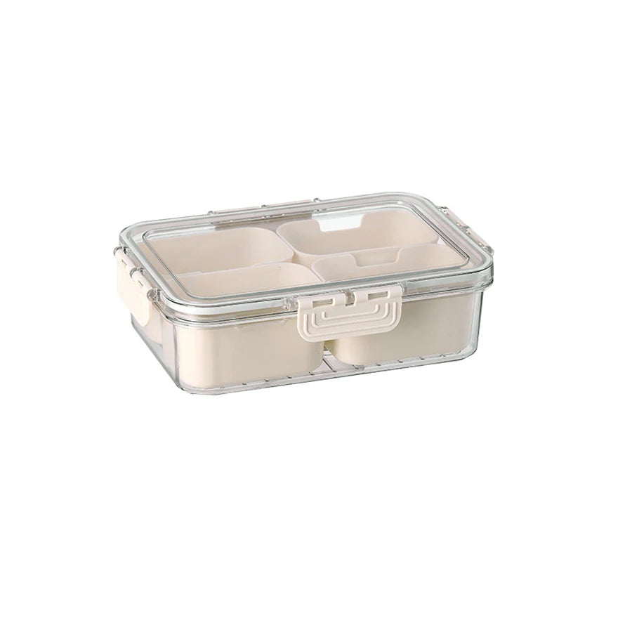 boîte repas transparente moderne compartiments couvercle poignées pratique alimentairescrição