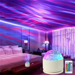 projecteur atmosphérique led blanc transparent moderne télécommande 16 couleurs rotation automatique chambre enfants fête