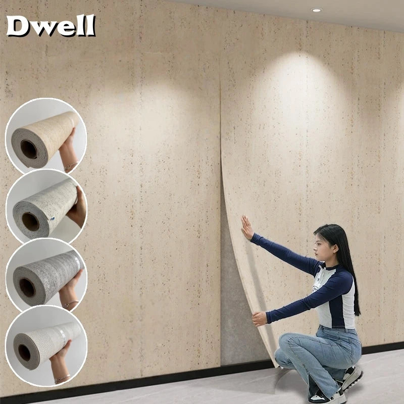 papier peint moderne beige texture grunge adhésif imperméable résistant humidité soundproof cuisine chambre salon