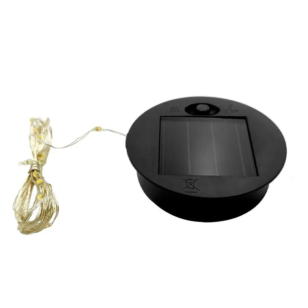 guirlande lumineuse solaire blanc motif géométrique moderne batterie solaire fil lumineux tringle fixation