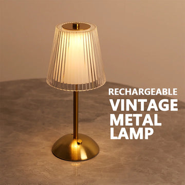 Lampe de chevet tactile LED beige design nordique