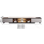 meuble tv moderne gris blanc marbre tiroirs rangement salon