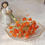 bouquets artificiels fleurs simples blanc jaune rouge rustique naturel mariage décoration tableintérieur