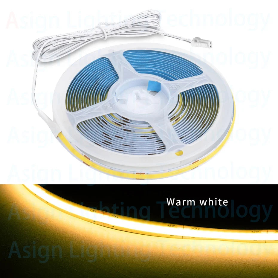 ruban led blanc adhésif découpeable 12v 24v 1m 5m flexible moderne éclairage placard cuisine