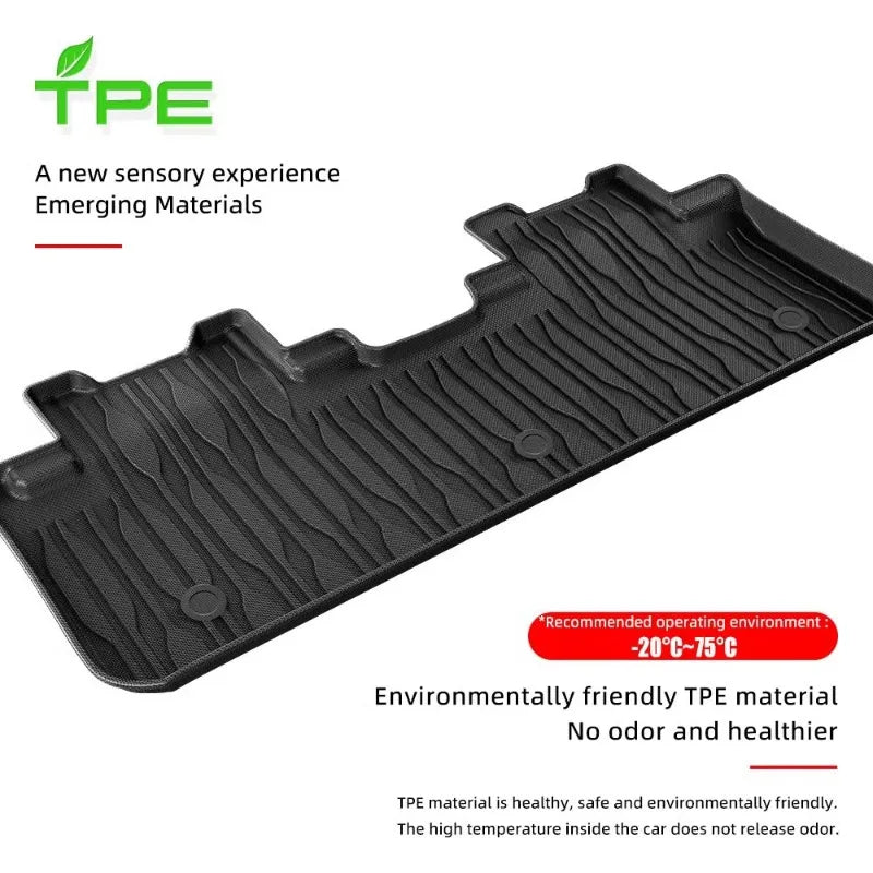 tapis sol voiture noir rayures horizontales moderne protection tpe imperméable facile nettoyer
