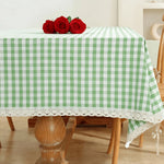 nappe carreaux rose clair blanc classique imperméable polyester extérieur mariage fête valentin 100x140cm