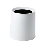 petite poubelle cuisine ronde plastique blanc noir motif cerf lettre minimaliste