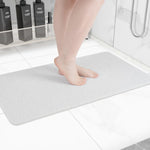 tapis douche bain crème texture éponge moderne antidérapant salle bain rapide séchage respectueux environnement