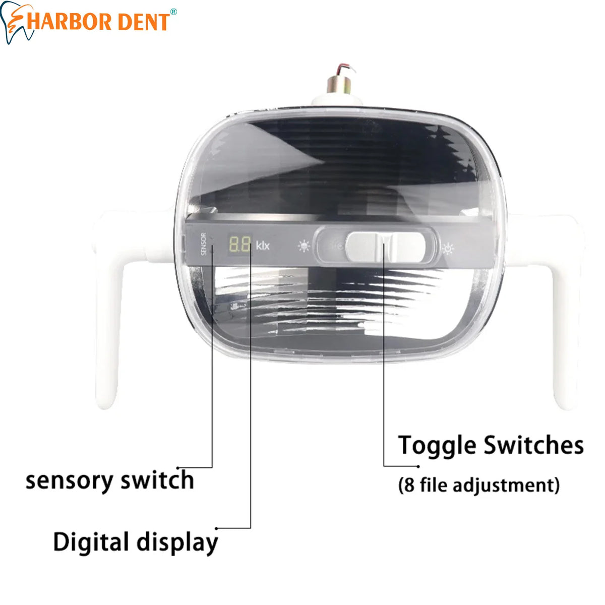 lampe dentaire led blanc moderne digital display toggle switches fixation