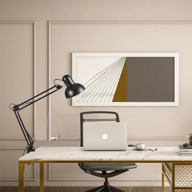 lampe led moderne réglable clip noir table lecture travail étude