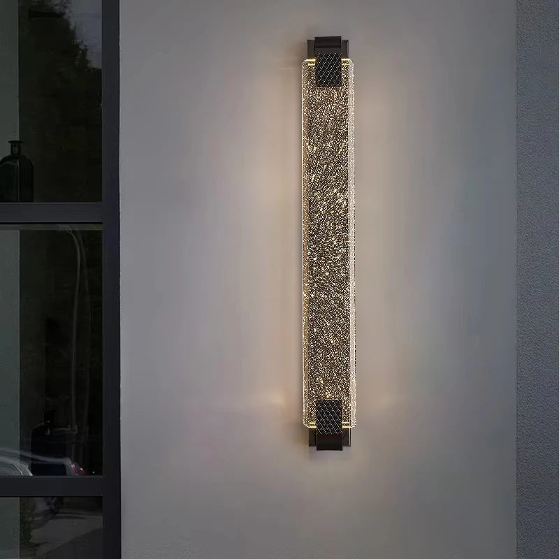 lampe murale moderne or cristal led élégante éclairage ambiance chambre salon