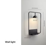 lampe led moderne minimaliste noir blanc support mural interrupteur câble chambre salon