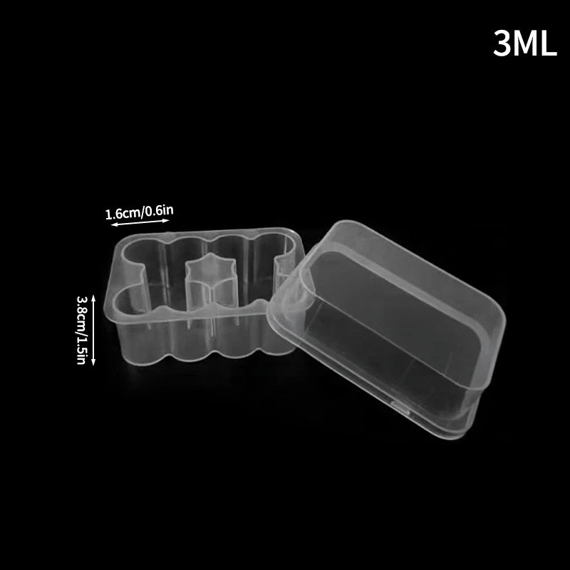 boîtes rangement transparentes flacons cosmétiques réutilisables modernes sans motif
