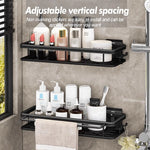 étagère murale contemporaine noire mat ventilée fixations vis imperméable double niveau