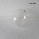 suspension boule verre moderne transparent ambre gris cognac diverse tailles