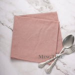 serviettes coton rose pâle classique 40x40cm réutilisables table maison party