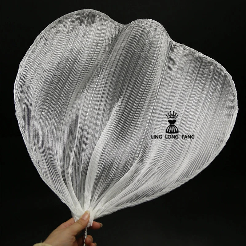 décoration mariage serre tête épingle cheveux blanc argenté plissé semi transparent floral stylisé