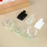 supports bijoux transparents blancs noirs clips modernes minimalistes rangement affichage bagues stockage