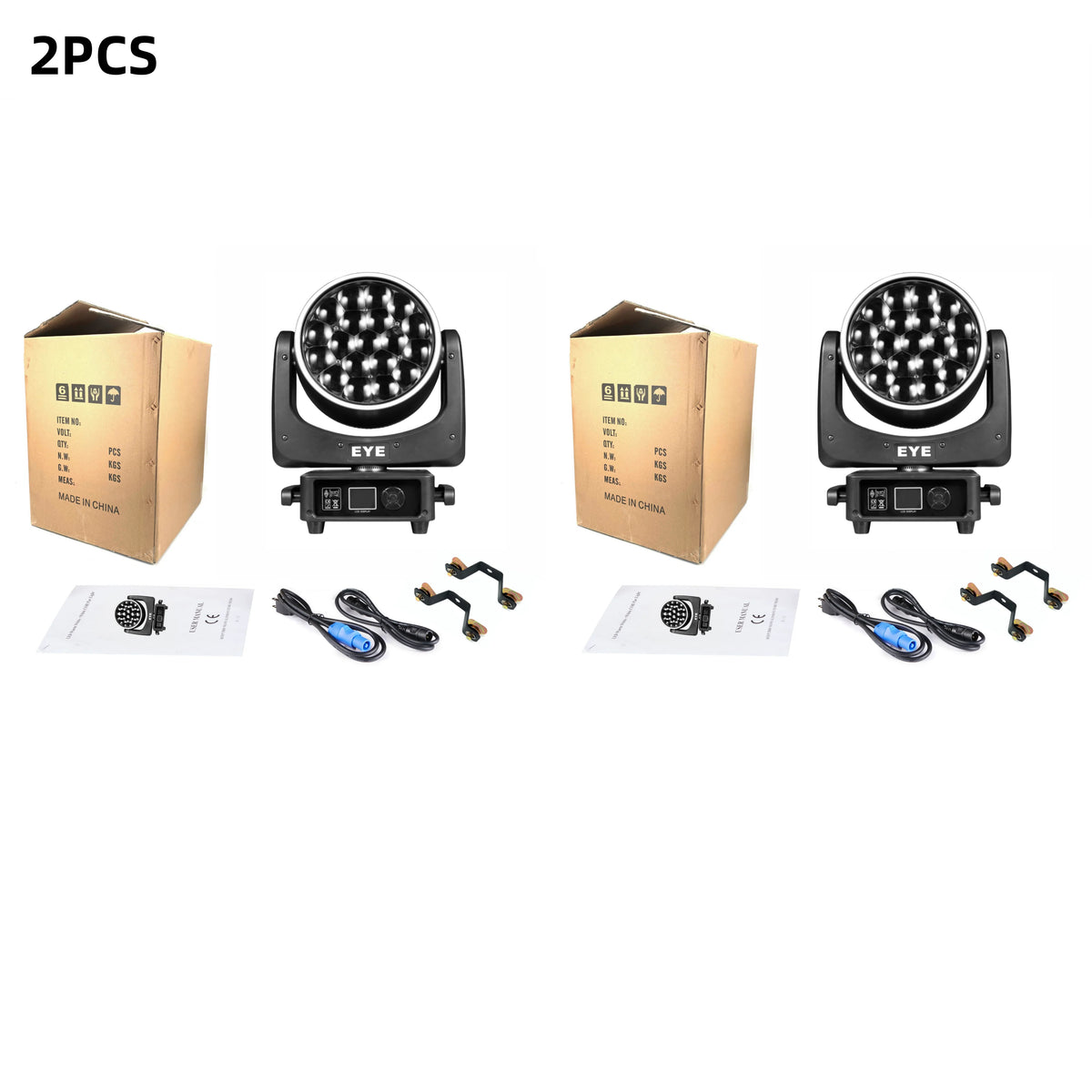 projecteur led noir effet lumière scène zoom dj professionnel disco stroboscope dmx channels