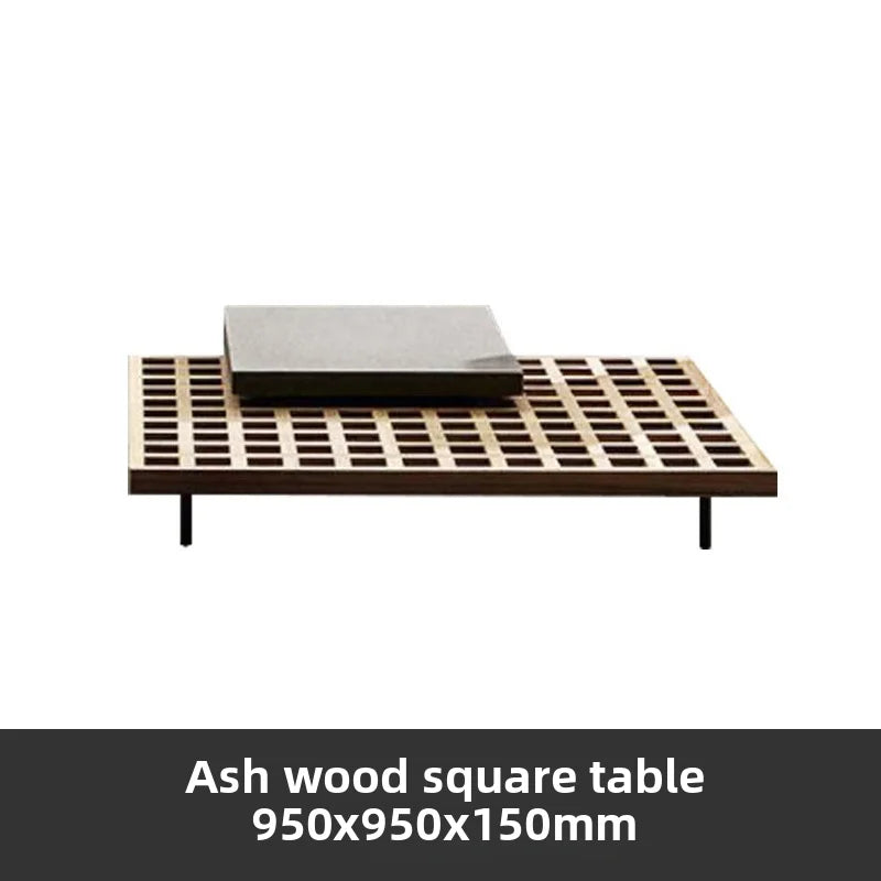 canapé jardin deux places tissu beige bois marron coussins blancs moderne pieds métalliques noirs
