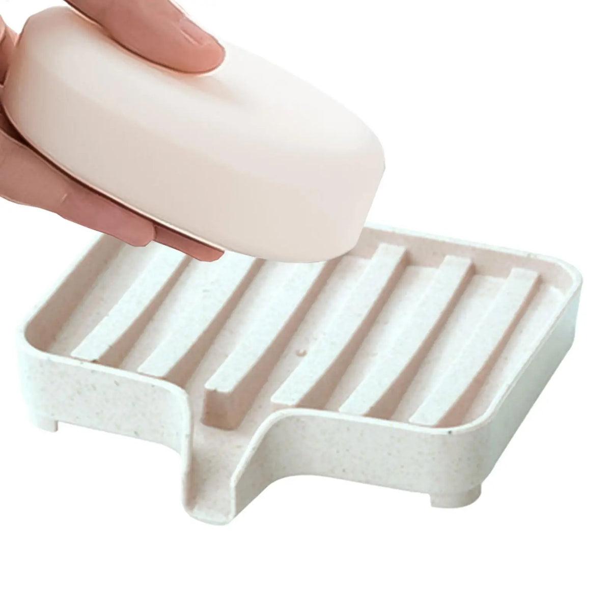 support savon moderne rose vert bleu blanc texture granulée salle bain durable étanche multifonctionnel
