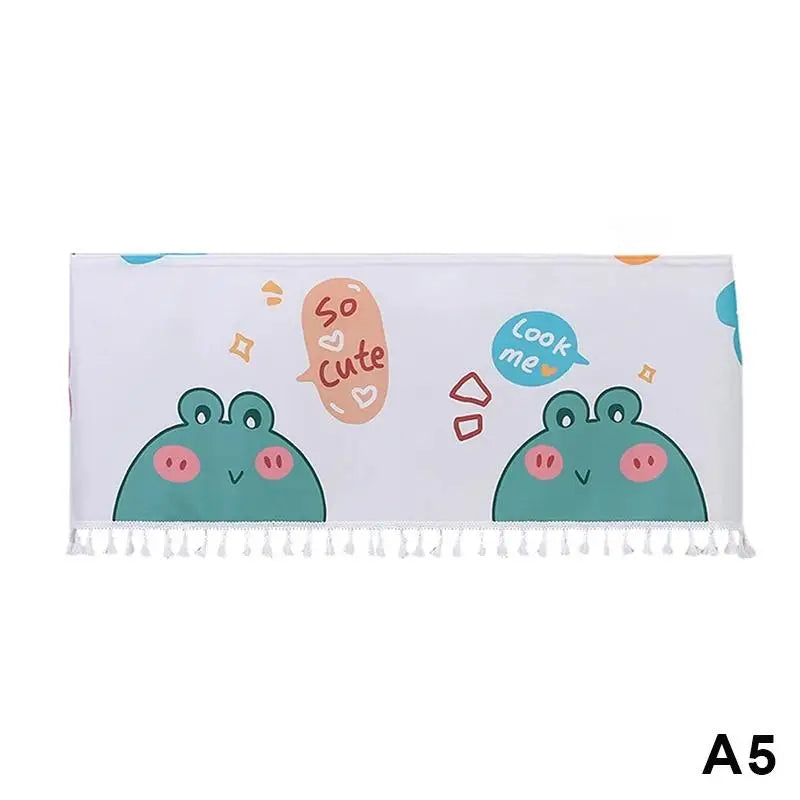 rideau porte motif animalier panda ours enfantin franges pois rayures décoratif blanc vert