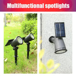 projecteur solaire led ip65 lumiere réglable moderne jardin extérieur opaque noir abs
