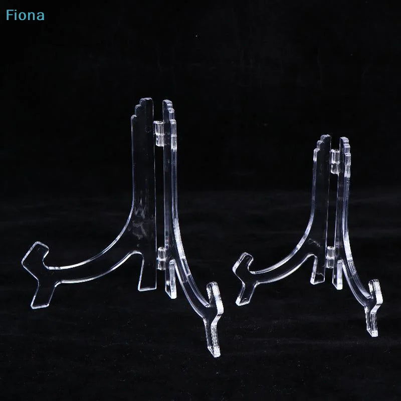 présentoir pliable transparent support assiettes clips moderne rangement domestique transparent sans motif plastique