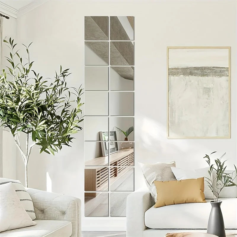 stickers miroirs transparents acrylique adhésifs modernes decoration salon abstraits 15cm 20cm 10pcs 20pcs