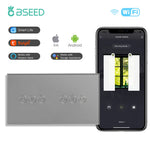 interrupteur wifi rideaux connecté app smart life tuya alexa google moderne minimaliste bluetooth