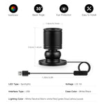 Spotlights LED rotatifs 1W USB 5V Noir Blanc moderne interrupteur ON/OFF
