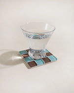 coasters verre mosaïque couleurs vives moderne maison decoration jouets adultes cocktail