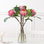 bouquet artificiel moderne rose blanc rouge feuilles vertes coquillage intérieur décoration mariage anniversaire