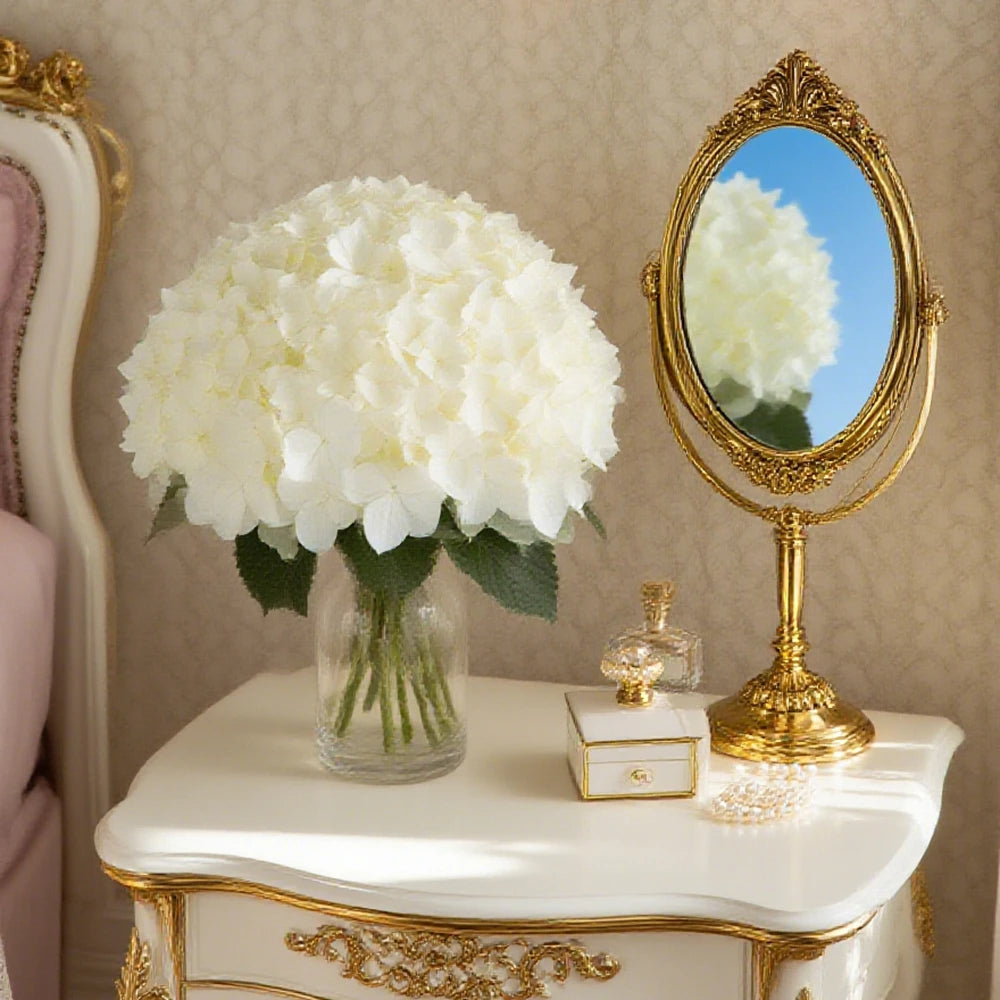 bouquet fleurs artificielles hortensia blanc rose bleu classique decoration maison anniversaire mariage