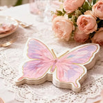 serviettes jetables papier forme papillon mariage anniversaire fête rose violet blanc doré