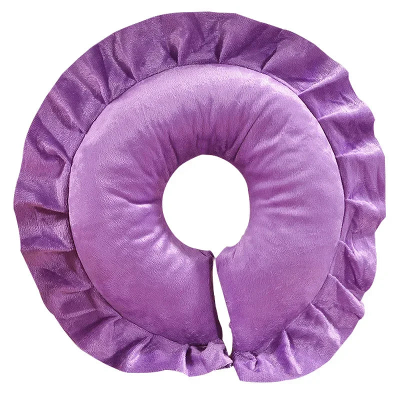coussin voyage massage tête oreillers relaxation confortable motif floral gris rose violet