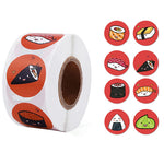 rubans autocollants sushis dessin animé blanc rouge vert noir orange jaune rose beige exprès