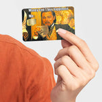 autocollants carte crédit homme billets fond ornemental waterproof classiques or noir blanc