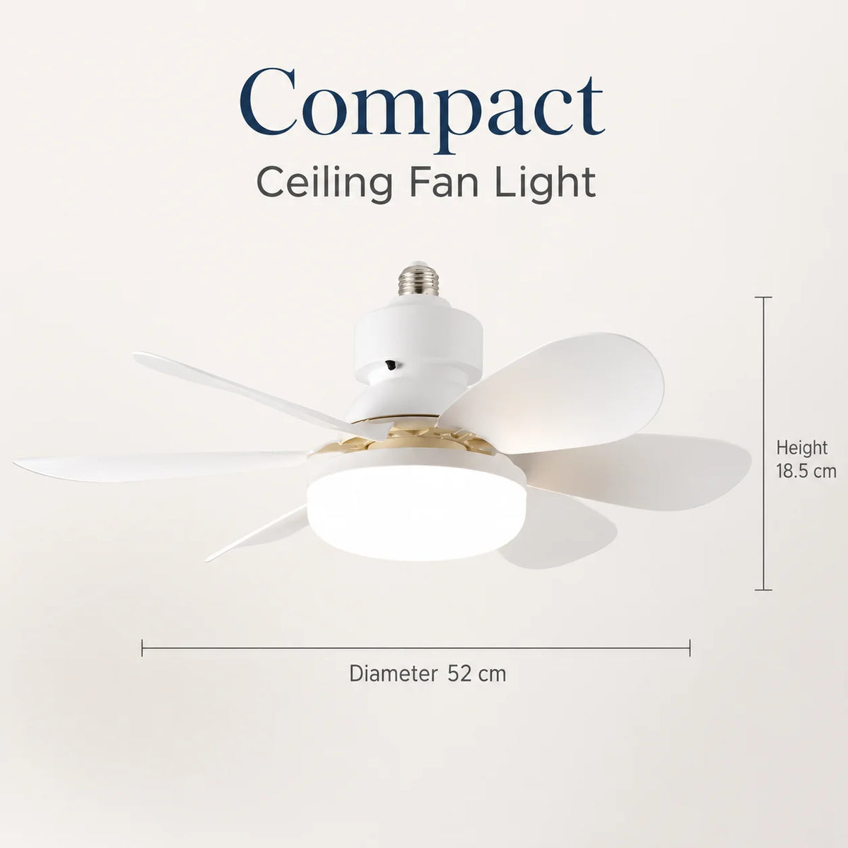 ventilateur lumière led 30w télécommande blanc moderne minimaliste contemporain fonctionnel